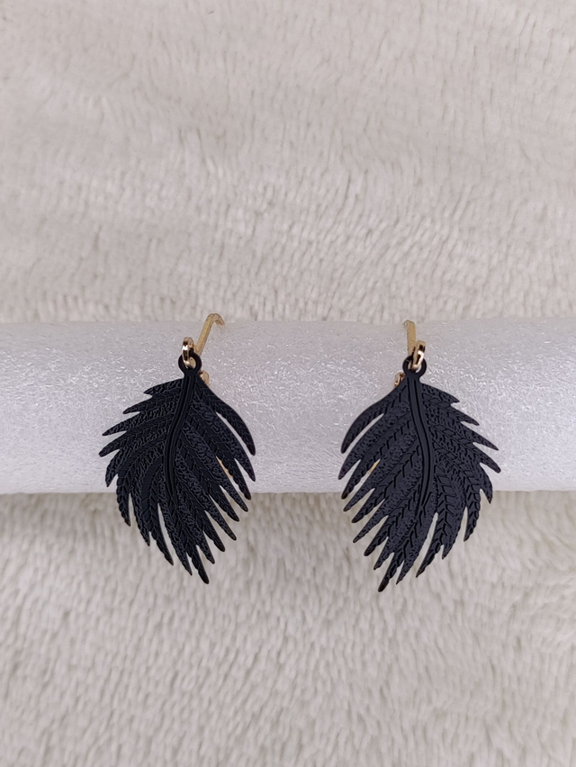 Boucles d'oreilles - Plume mat