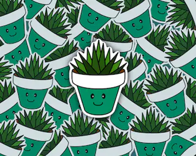 Plant Pot Pal Die Cut Sticker