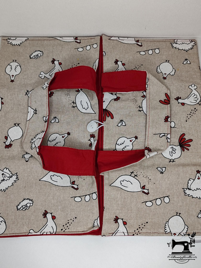 Sac à tarte lin "COCOTTES"