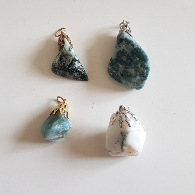 Agate Mousse / pierre semi-précieuse