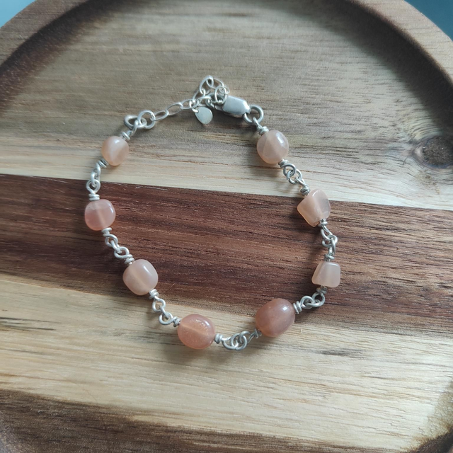 Bracelet Argent 925 et Pierre de Soleil