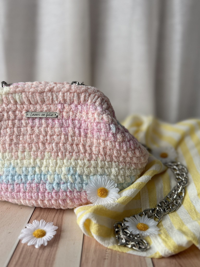 Sac Pochette petit couleur pastel – Fait main en Haute-Savoie