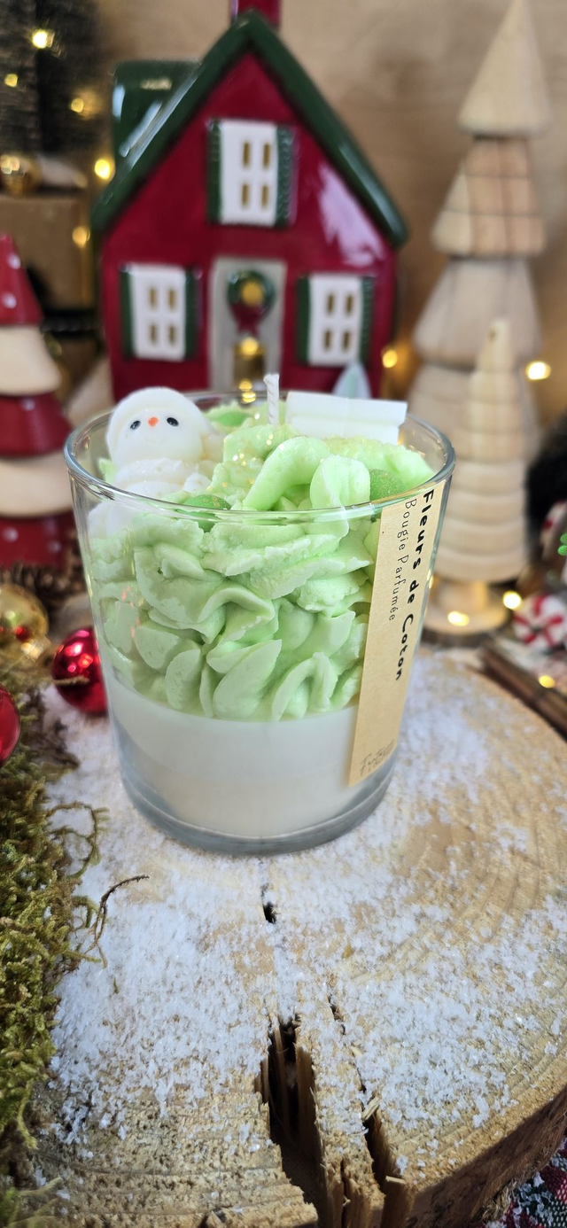 ⛄ Bougie Chantilly – Bonhomme de Neige