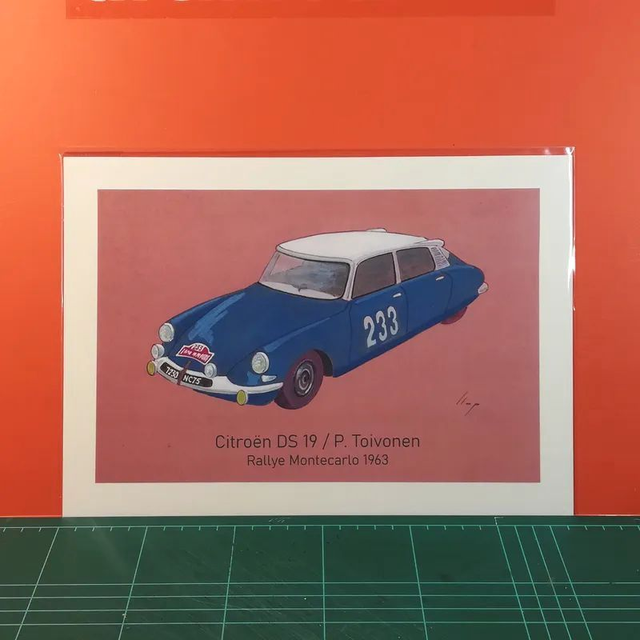 Artimotor prints - A4 1963 Citroën DS 19 – Pauli Toivonen (rallye Montecarlo)