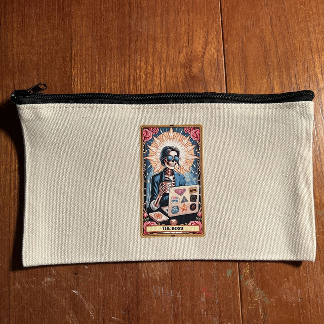 The Boss Canvas bag for pencils, crafts, cosmetics etc