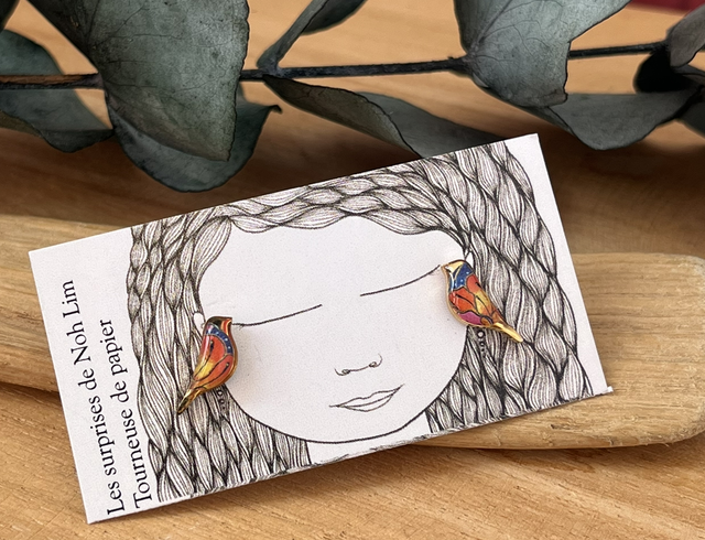 Puces oiseaux acier inoxydable 