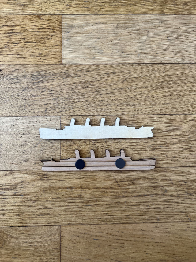 magnet titanic en bois
