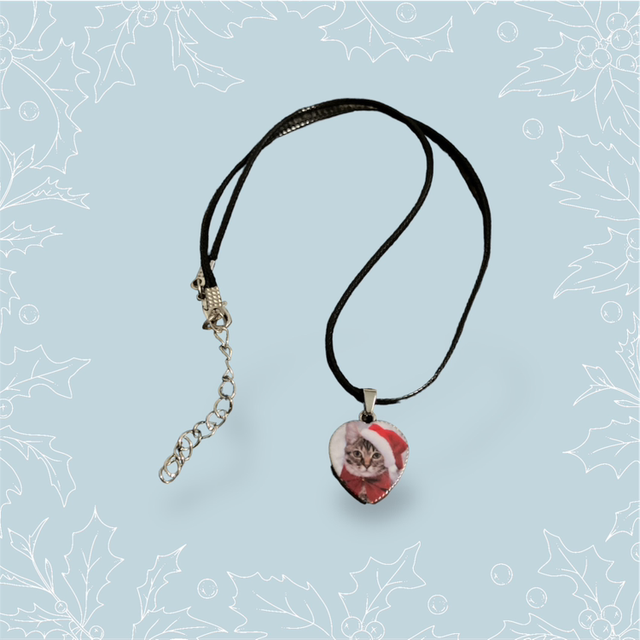 Christmas Cat Necklace 