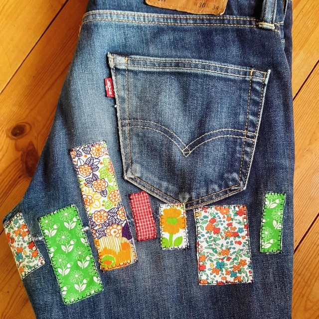 Jean Levi&#039;s customisé patchs