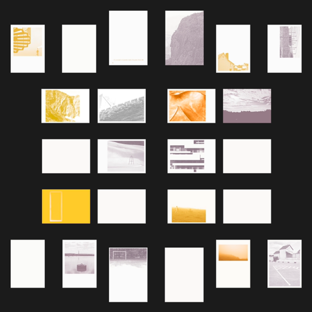 Série Jaune orangé fluo et argents (12 cartes) 