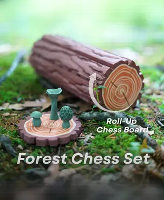 Echiquier souche & champignon (aimanté)