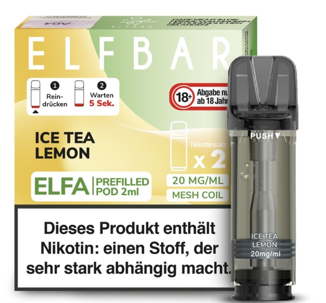 ELFBAR ELFA Prefilled Pods – Ice Tea Lemon | 20 mg