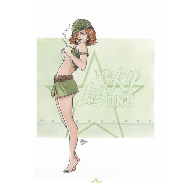 Ex-libris Pin-Up Poncelet Alain A4 signé et limité à 200 ex