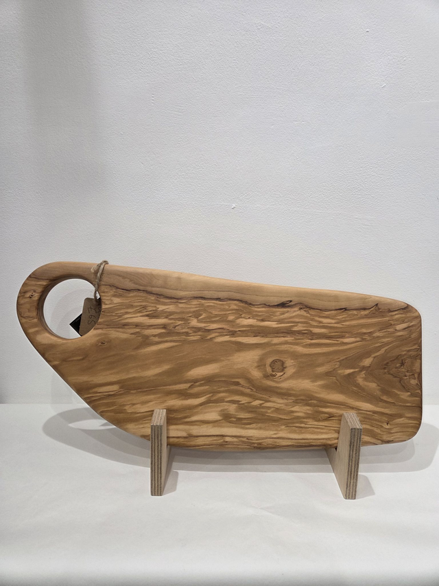 Large Plain Italian Olivewood Wooden Chopping Board With Hole - AH-004