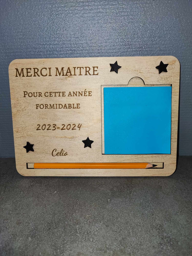 Pancarte bloc-notes + crayon Maitre , Maitresse , Atsem