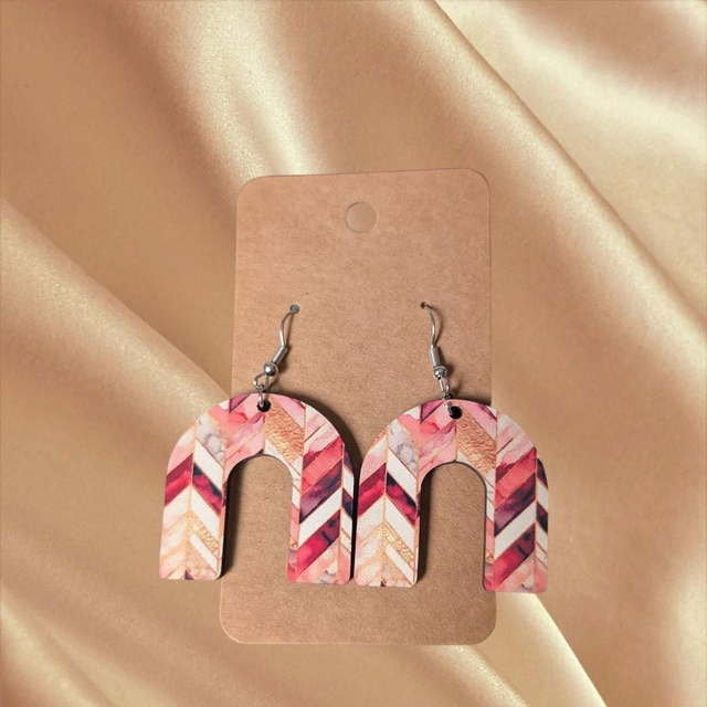 N° 85 Boucles d'oreilles pont fantaisie hypoallergénique 