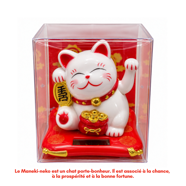 Chat Maneki-Neko ~ Solaire à Bras Mobile