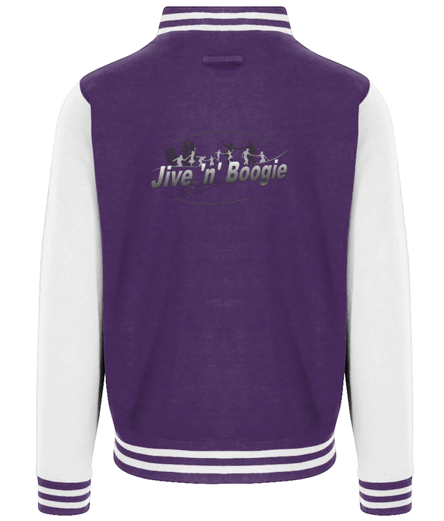Jive n Boogie Varsity Jacket  Purple/White