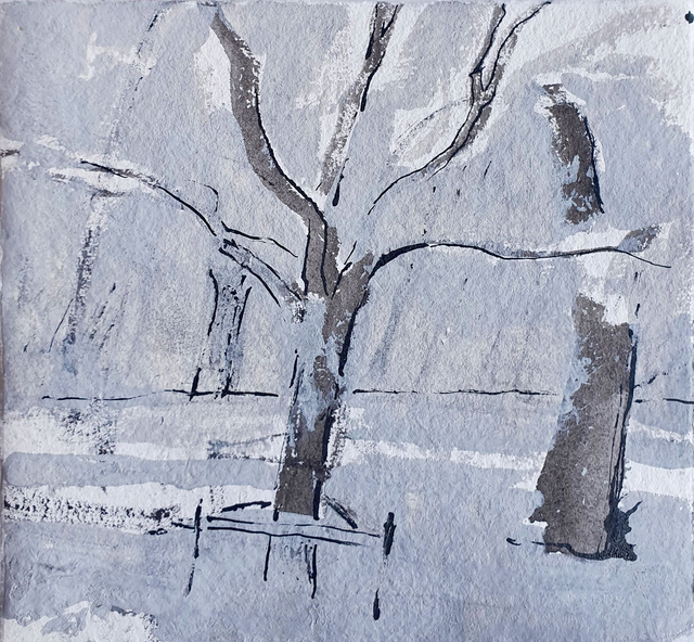 Josefien Alkema Orchard 2 inkt op papie  15x15