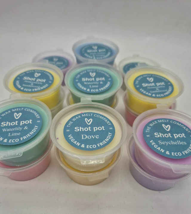 Wax melt shot pots