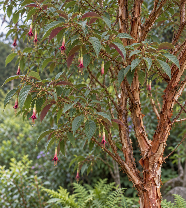 Fuchsia excorticata- New Zealand Tree Fuchsia. 10cm