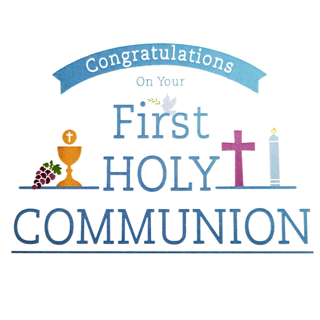 First Communion Congrats - Blue