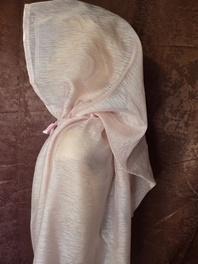 Cape de déguisement rose à ruban rose