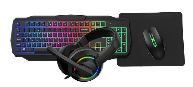 CiT Scorpion 4-in-1 Keyboard Mouse Headset Mouse Pad Combo Kit