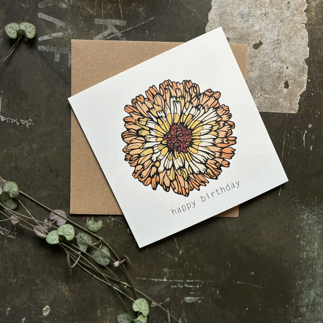Card - Birthday - marigold