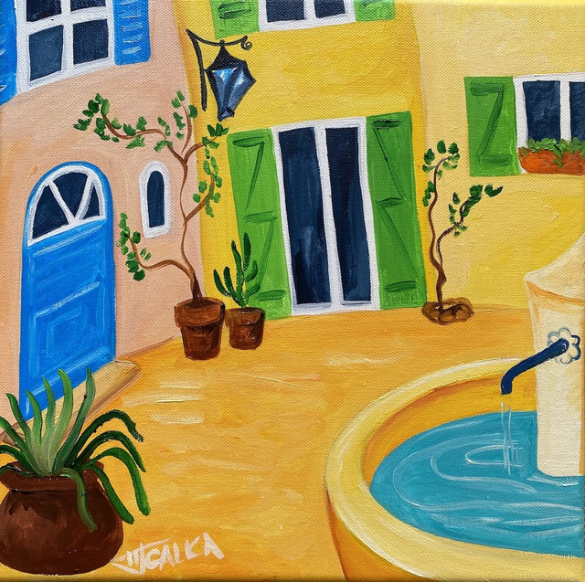 Village du sud, fontaine, Galka (n57)