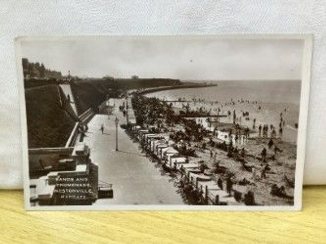 Sands and Promenade, Westonville, Margate Kent Posted 1936 Excel series postcard. Our Ref No. R132 £2.50