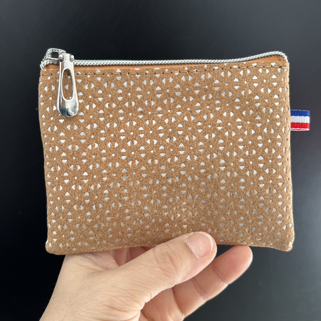 Porte monnaie dentelle métallique 