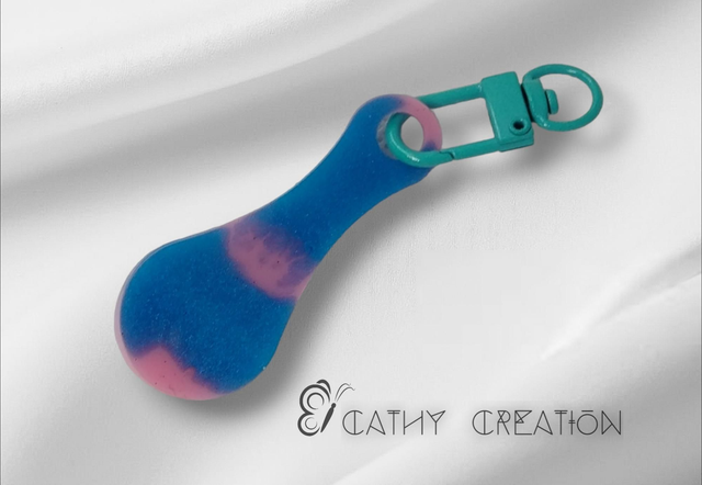 Jeton de caddie rose et bleu 