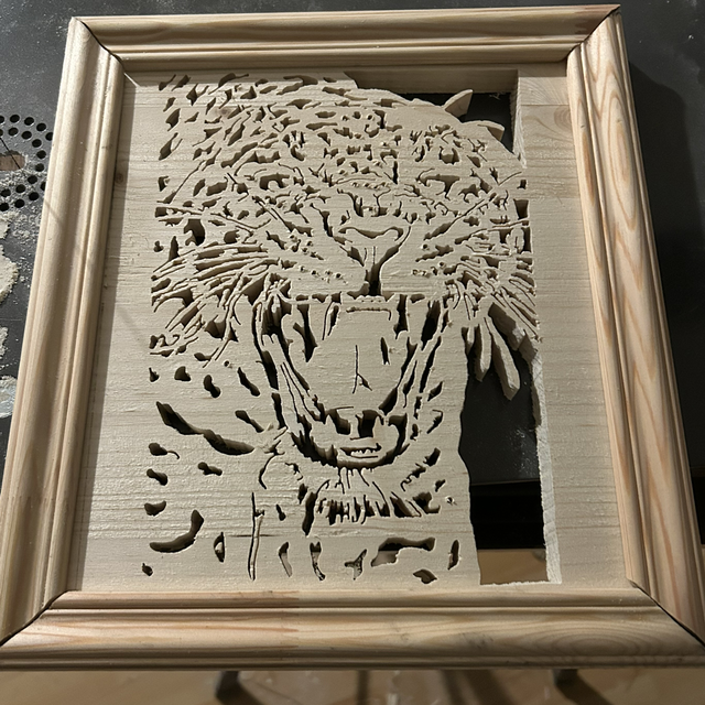 Léopard tableau lumineux leds 