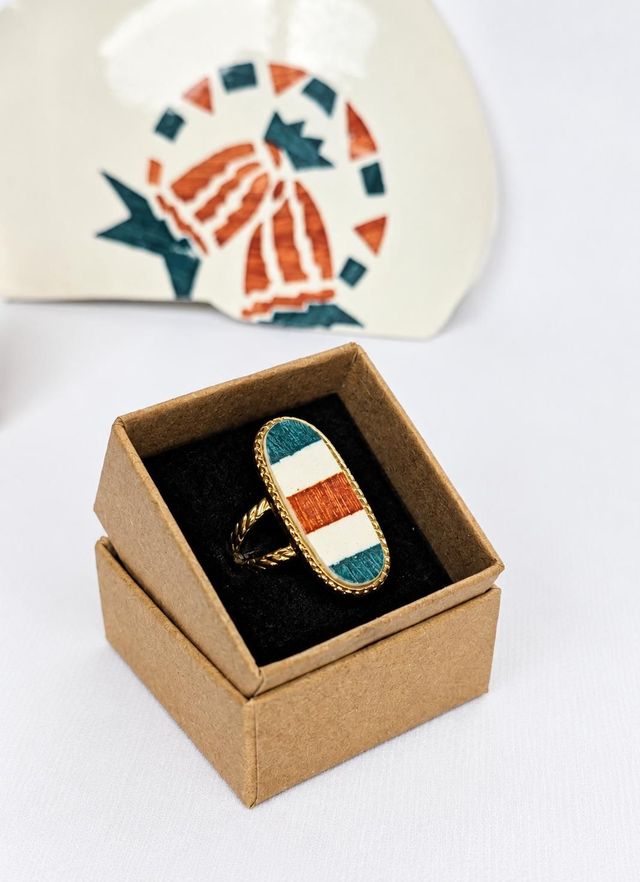 Bague - Longchamp Terre de Fer - acier inoxydable doré 