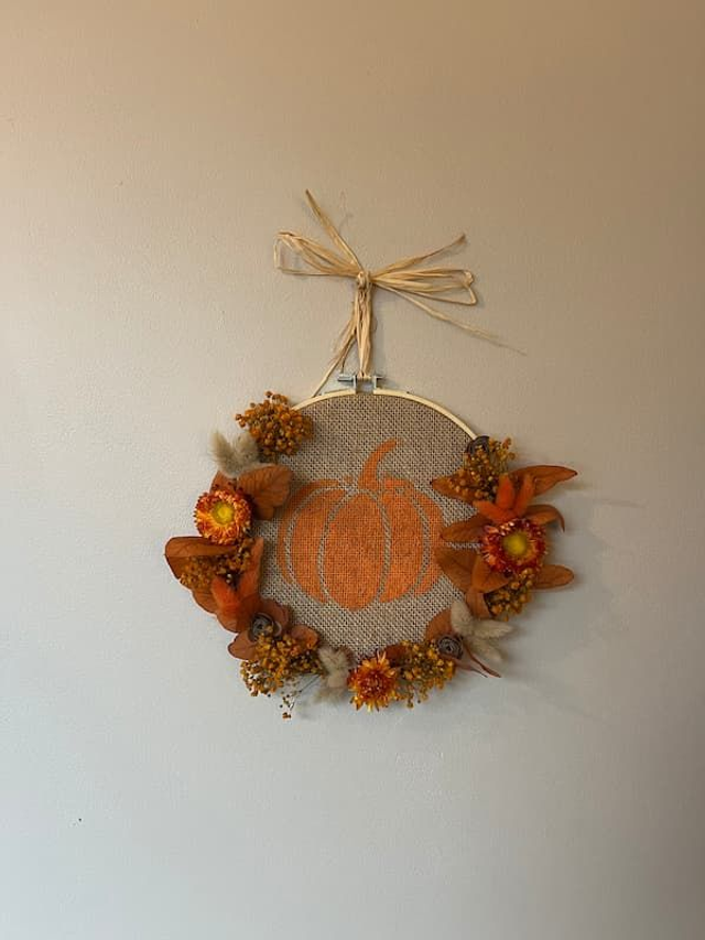 Couronne florale personnalisée Halloween taille S