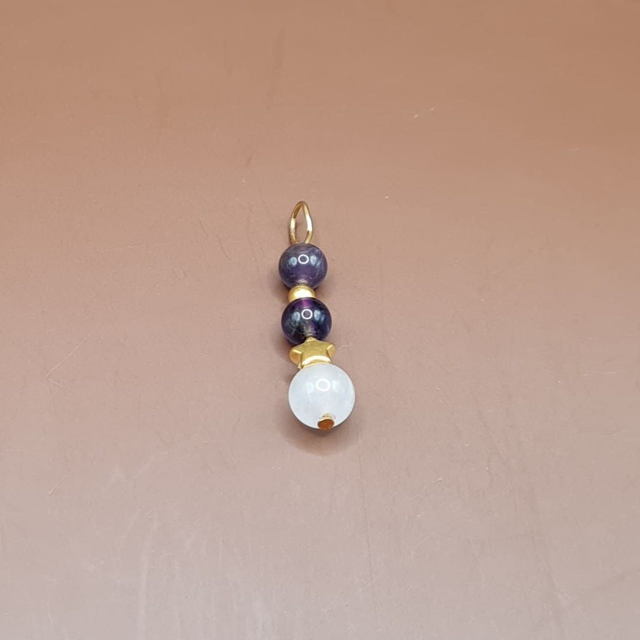 Pendentif Améthyste - quartz rose