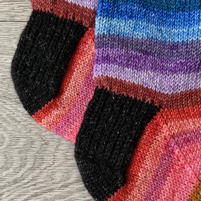 'Sparkle Rainbow' Socks - Luxury Marino wool - UK 5-7