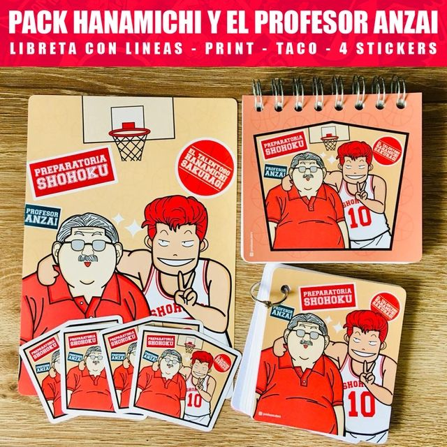 Pack Libreta anillada Hanamichi y el Profesor Anzai 