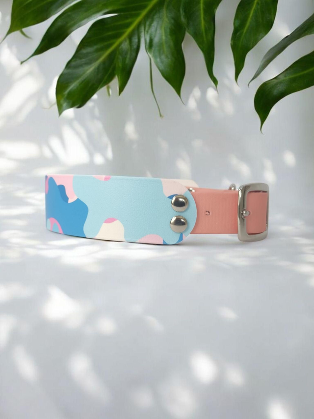 Collier pour chien en BioThane® Original. USA Baby Camo / Rose Or 