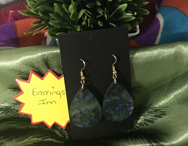 Mixed Colour Wood Earrings- MWD90