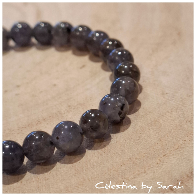 Bracelet Iolite 6mm Taille Dame