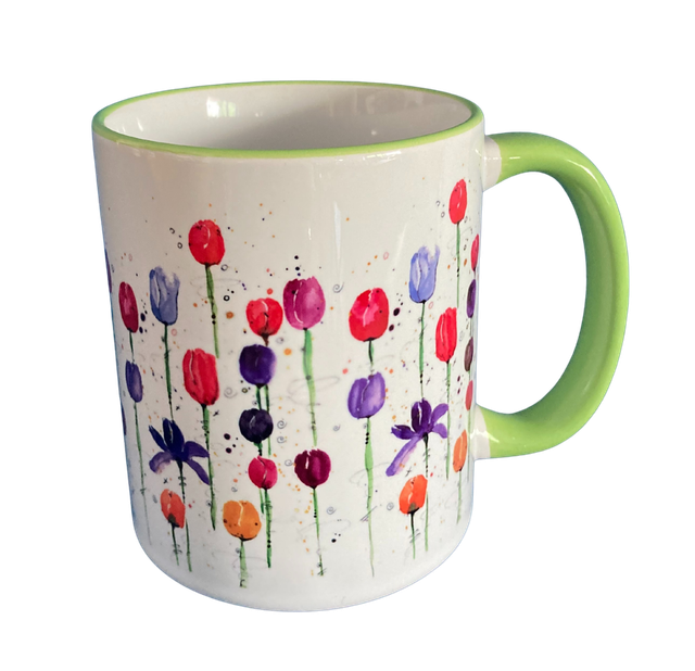 Keramiktasse "Tulpen"