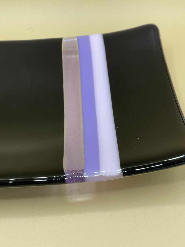Royal Purple Rectangular Dish with 3 Colour Purple Panel