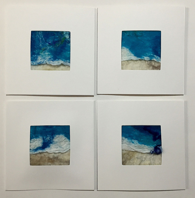Hand Felted Cards - Ocean Themed, 5x5