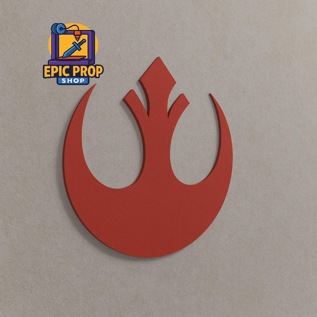 Star Wars Rebel Alliance Starbird Crest 23 x 23cm Wall Art - Red