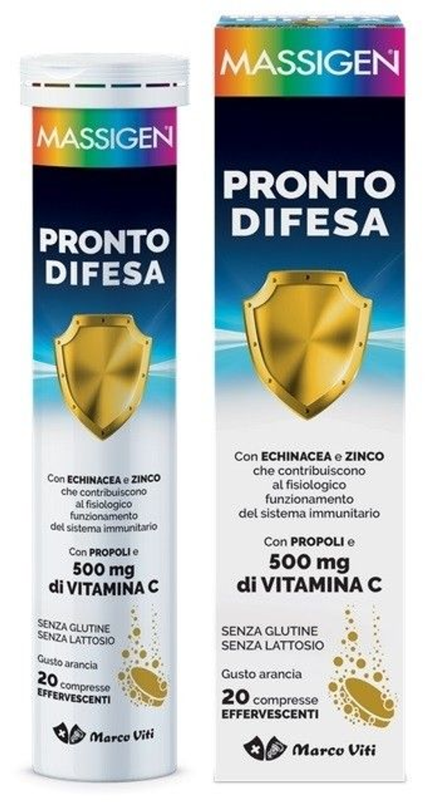 Massigen Pronto Difesa 20 compresse effervescenti gusto arancia 