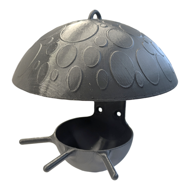 Mangeoire à oiseaux de la nature à suspendre ou murale en forme de champignon