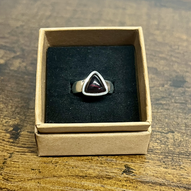 Bague en argent et Grenat - Taille 55