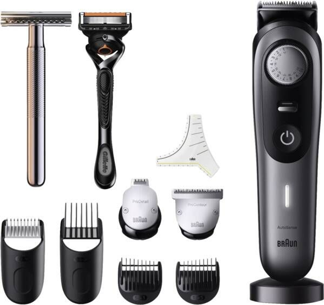 Braun Personal Care Bartschneider BT 9420 + King C. Gillette Rasiererhobel Spacegrey